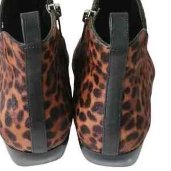 Marc Fisher Obrra Genuine Calf Hair Leather Bootie / Leopard Print - Picture 2 of 9